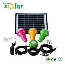 Innovative Product LED solar home lighting system with 2 handy bulbs and Multipurpose Phone Charger